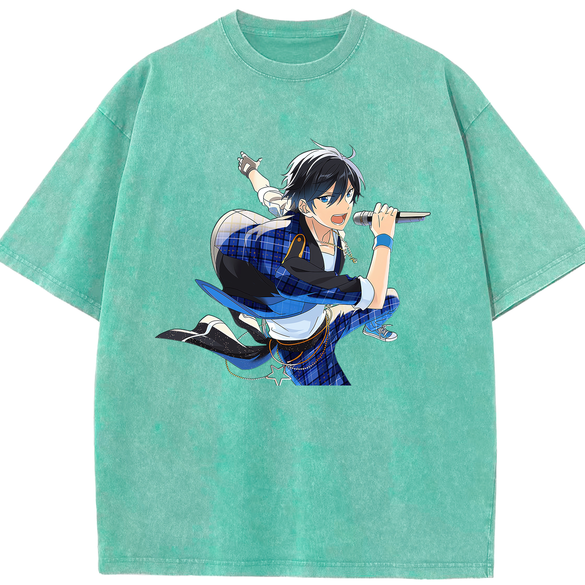 （画像用） あんさんぶるスターズ! Ensemble Stars 綿100% ヴィンテージ風 半袖Tシャツ（フロントプリント）
